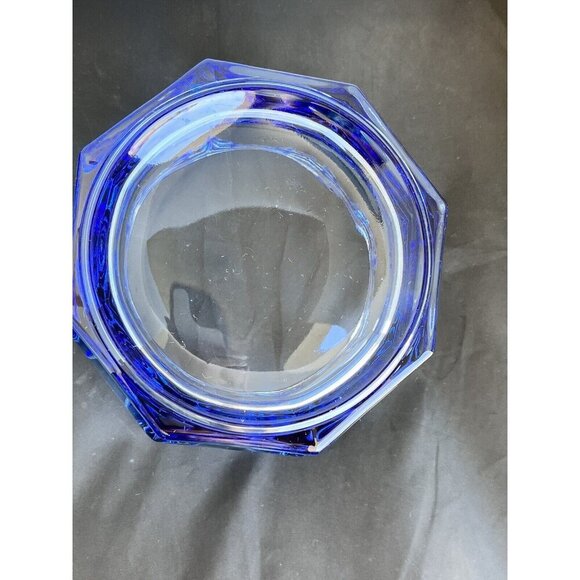 Vintage Indiana Glass Ice Blue Concord Candy Dish w/Lid Transparent Octagon - Picture 8 of 8